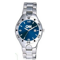 Men's Monaco Stainless Steel Bracelet Watch W/ Cobalt Blue Dial